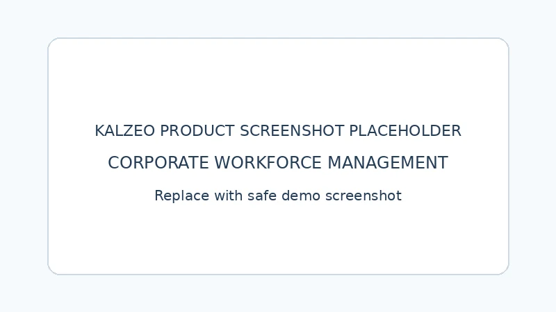 Kalzeo employee management workspace for corporate workforce operations