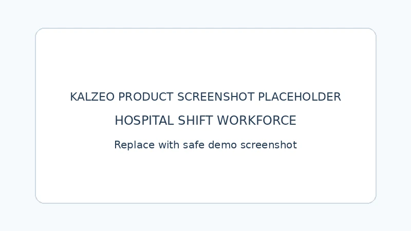 Kalzeo shift and workforce management for hospital employees