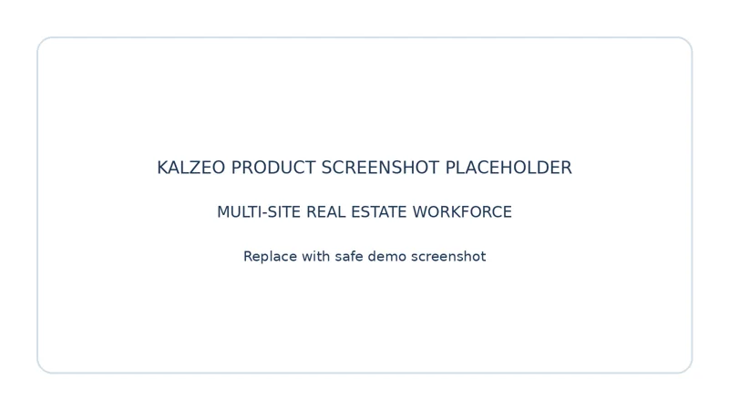 Kalzeo multi-site workforce management for real estate employees