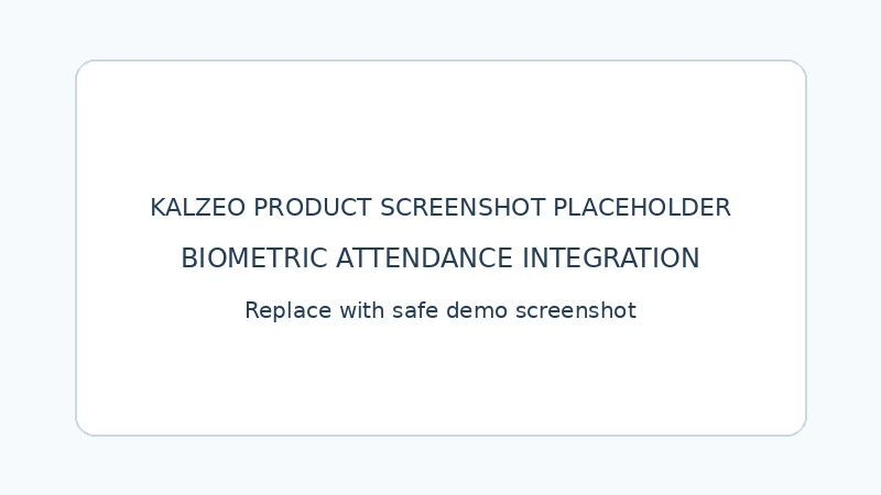 Kalzeo biometric attendance integration and employee attendance processing workspace