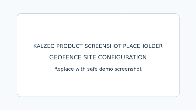 Kalzeo geofence site configuration for location based employee attendance
