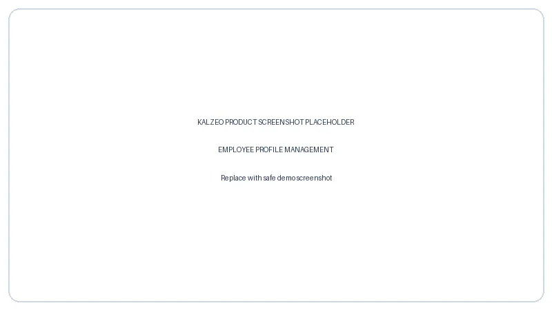 Kalzeo HRMS employee profile management interface