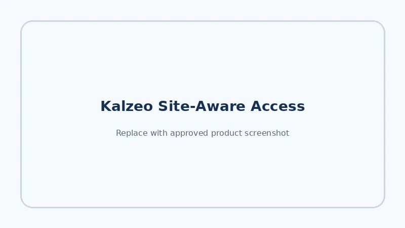 Kalzeo site-aware workforce access and employee filtering
