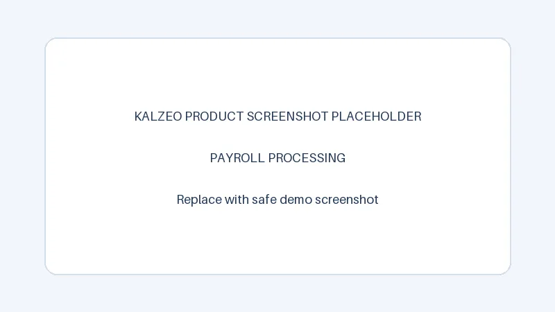 Kalzeo payroll processing software interface