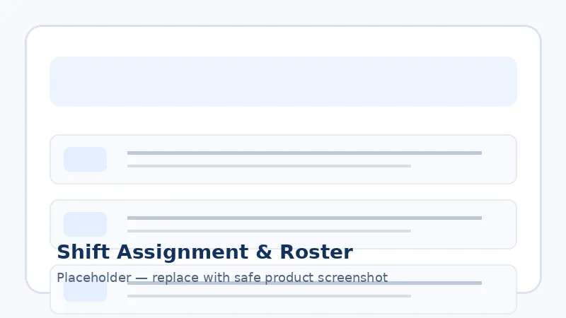 Kalzeo shift assignment and roster workspace for site department and employee scheduling