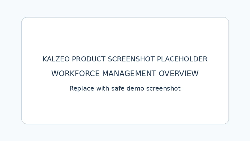Kalzeo workforce management overview for employees sites and daily workforce operations